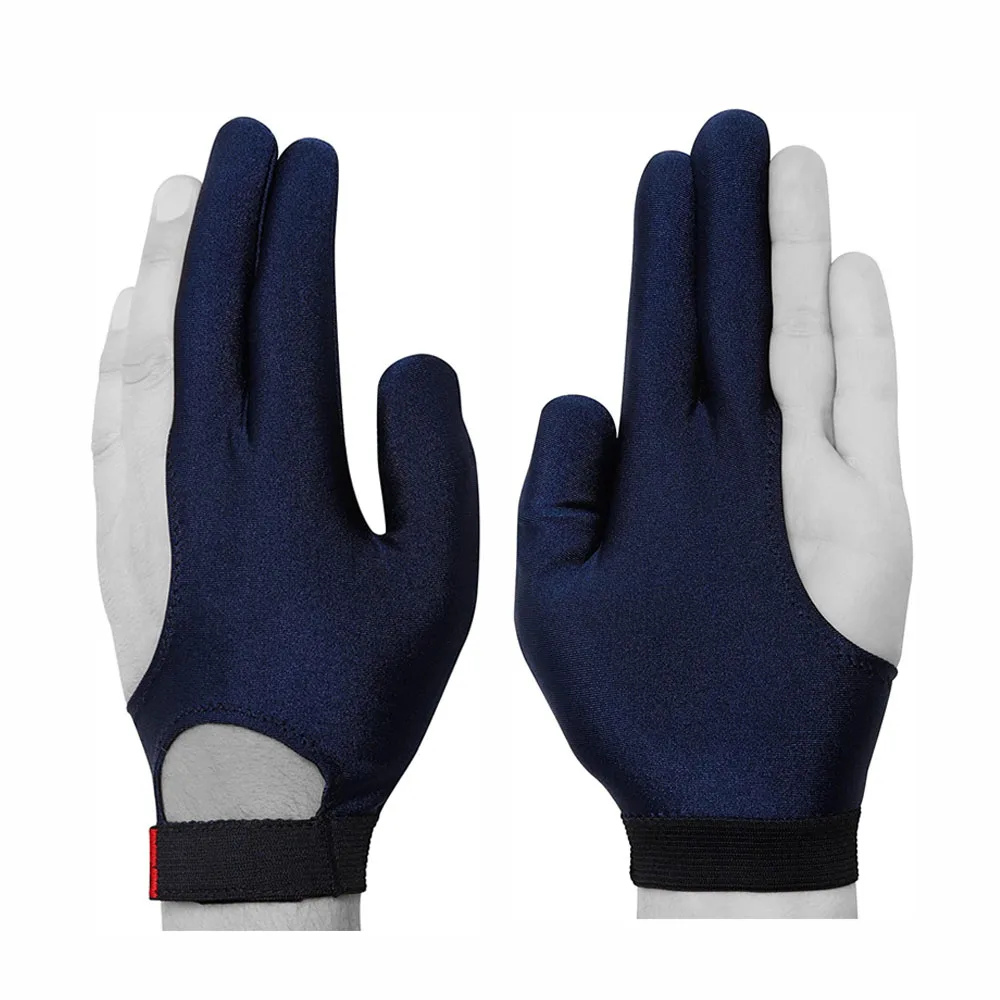 Custom Logo Sport Shooter Snooker Billiard Three Fingers Glove Pool Accessory Predator Cues Stick Gloves for Billiard Right Hand