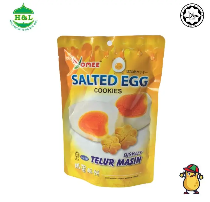Лидер продаж, печенье Yomee премиум качества, Соленое яйцо, сыр, ямы, печенье, текстура, пушистый и хрустящий вкус, соленый, сделано в малайзии
