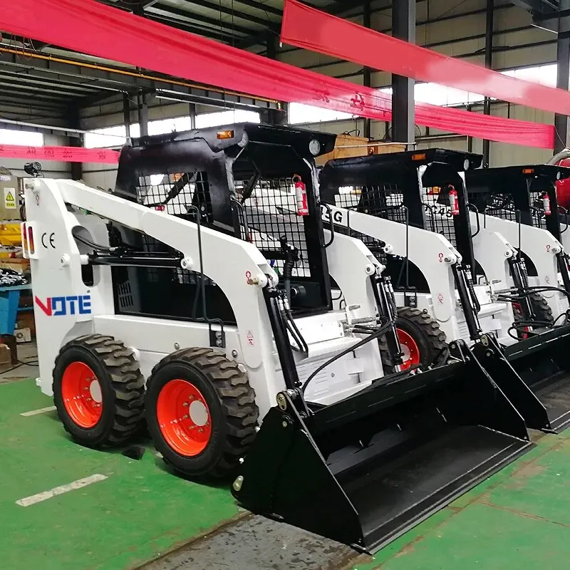 Mini Skid Steer Loader S300 S450 Wheel Small Skid Steer Loader with Bucket Attachment