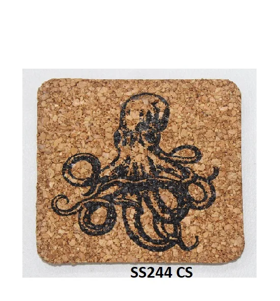 2023 New high quality cork dining table mat with customized shaped and design eco friendly cork mats