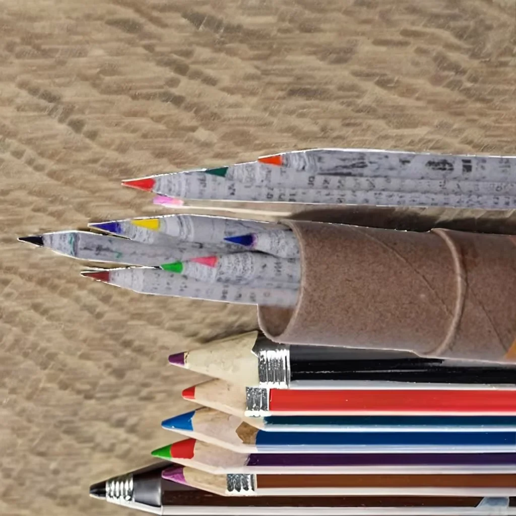 Plantable Color Pencils Set of 10 Recycled Paper Tree Free and Sustainable Writing Solution