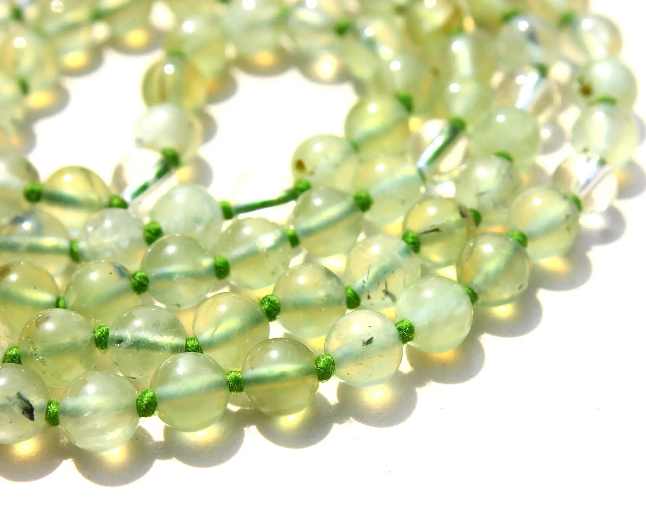 Natural Prehnite 7 Chakra Tassel Mala Necklace 6mm round Beads Healing Crystal Buy Assorted Mala Beads Chains Pearl Main Stone