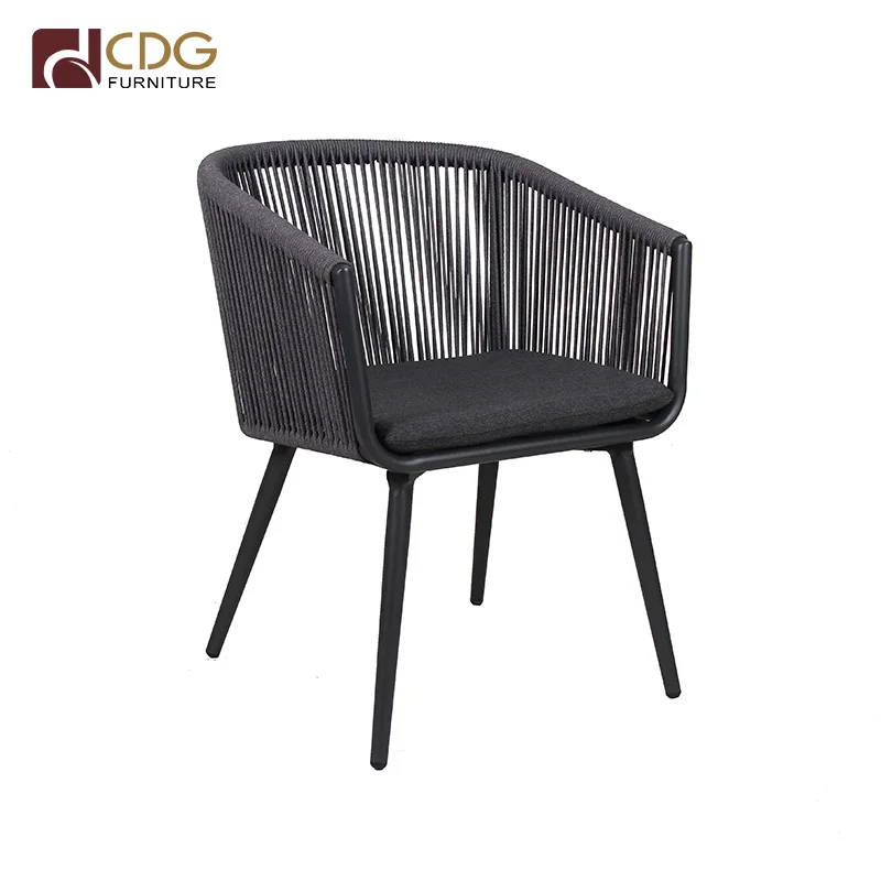 Balcony Rope Chair Outdoor Furniture Restaurant Outside Dinning Chairs For Wholesale