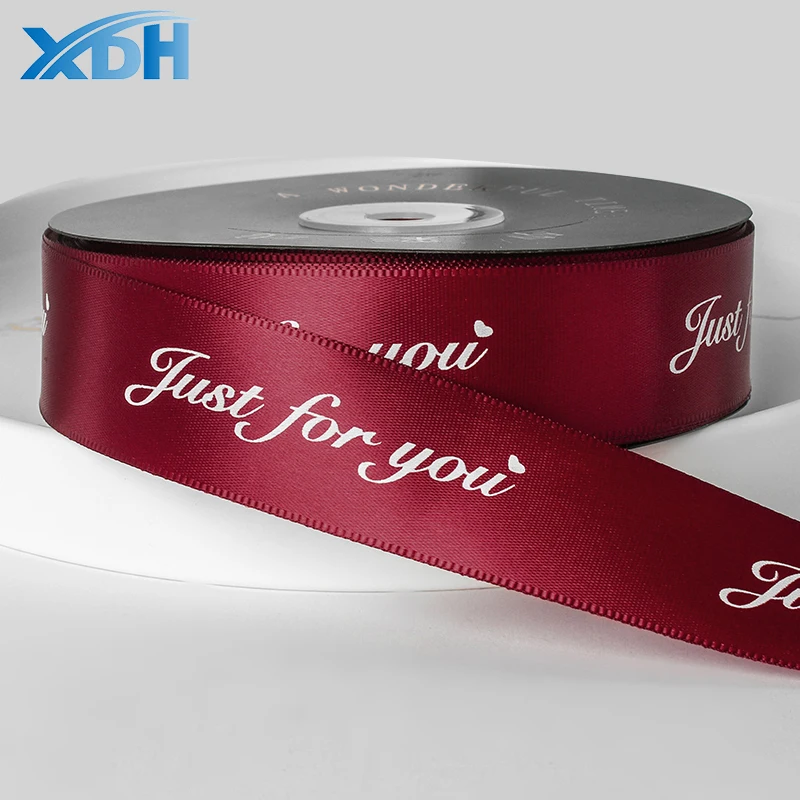 China Bulk Ribbon Satin Different Color Ribbon 25mm With Logo And Ribbons For Gift Wrap