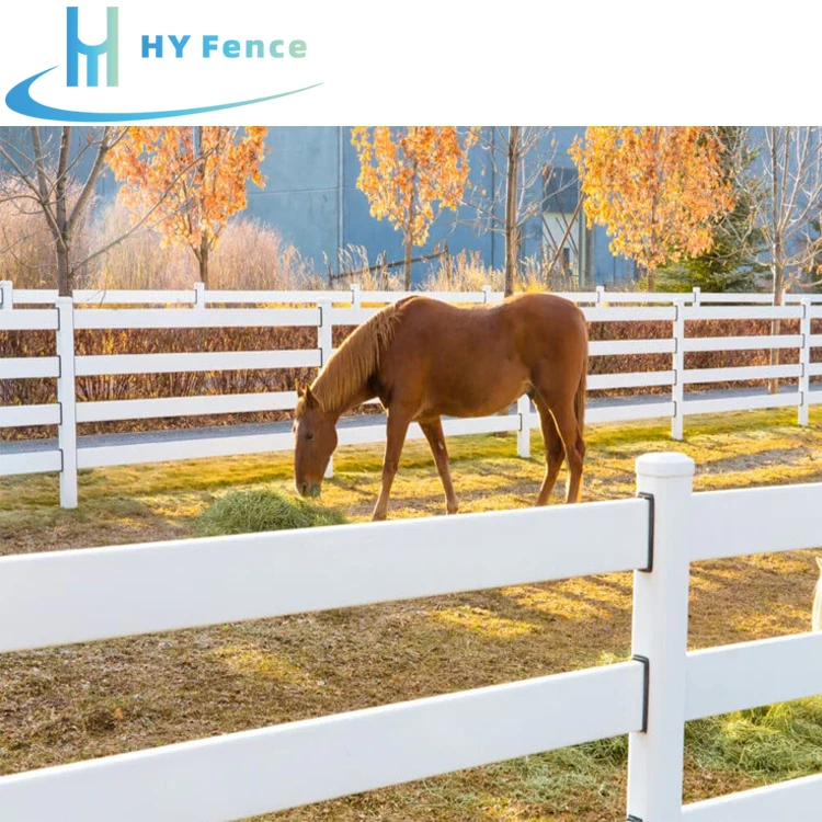 Huayu Wholesale Portable Cheap Livestock Horse Fencing Aluminum Steel 2/3/4 Rails Metal Horse Fencing