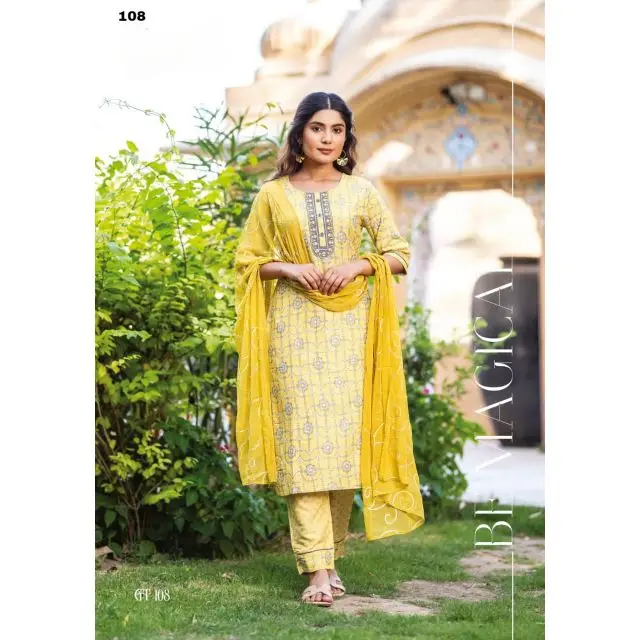 Premium Collection Fancy Wear Most Trending Capsule Kurti Pant With Dupatta With Embroidery Work Online Shopping india