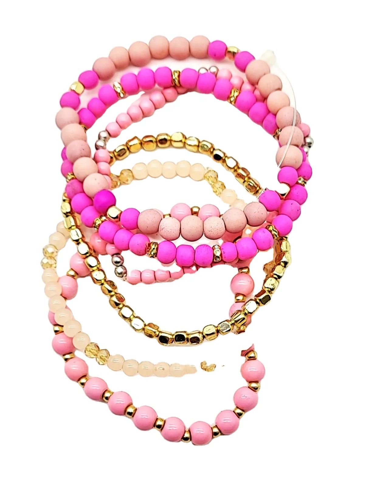 Bohemian fashion bead handmade set jewelry bracelet  6 Sets Bohemian Stackable Bead Bracelets for Women Stretch Multilayered