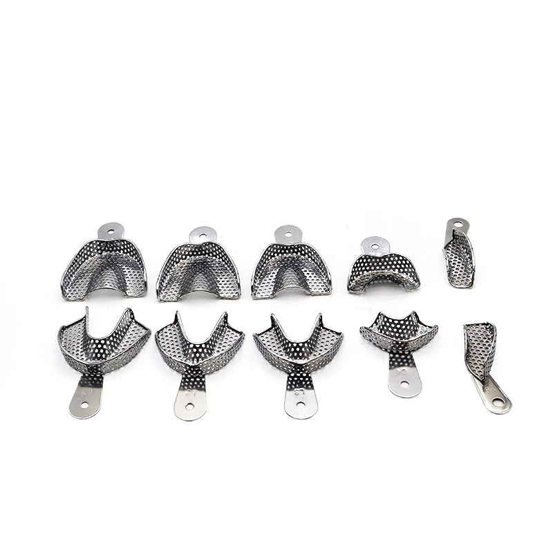 Dental Autoclavable Metal Impression Trays Stainless Steel Impression Trays Dental Impression Trays Set for best Impressions