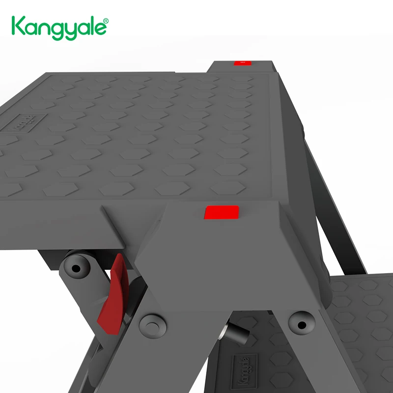 Kangyale New Ladder Accessories Aluminum Stairs Multipurpose Black Foldable Ladder Folding Double Steel Step Ladder