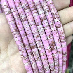 Wholesale Natural Pink Imperial Jasper Gemstone Round Disc Beads For Jewelry Making Bracelet Necklace Pendants for Men & Women
