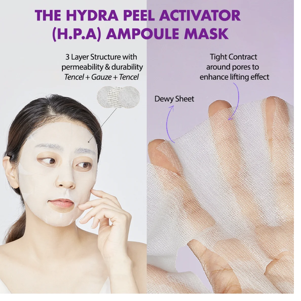 MEDIHEAL [MEDIHEAL]new THE H.P.A (HPA) Glowing Ampoule Mask 25ml [Box -10 sheets | Pack -5 sheets]