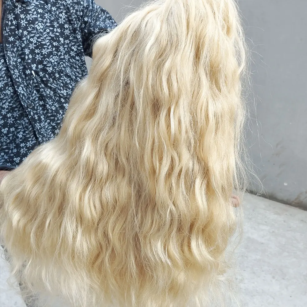 Best indian 613 blonde hair wigs 100% Single Donor Hair Frontal Hd Lace Swiss Lace Transparent Lace Wig Vendor