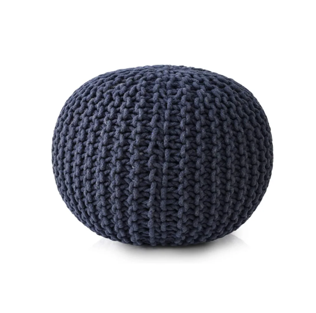 Handmade customized Square Sitting Pouf cover cotton macrame rope pouf cover Manufactured by India