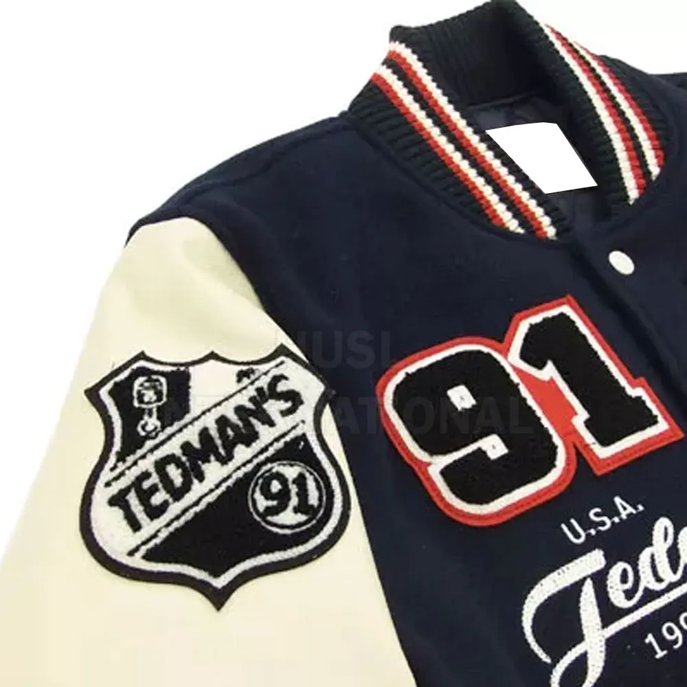 Leather Sleeves Men Letterman Jacket Custom Logo Design Letterman Jacket New Fashion Letterman Jacket
