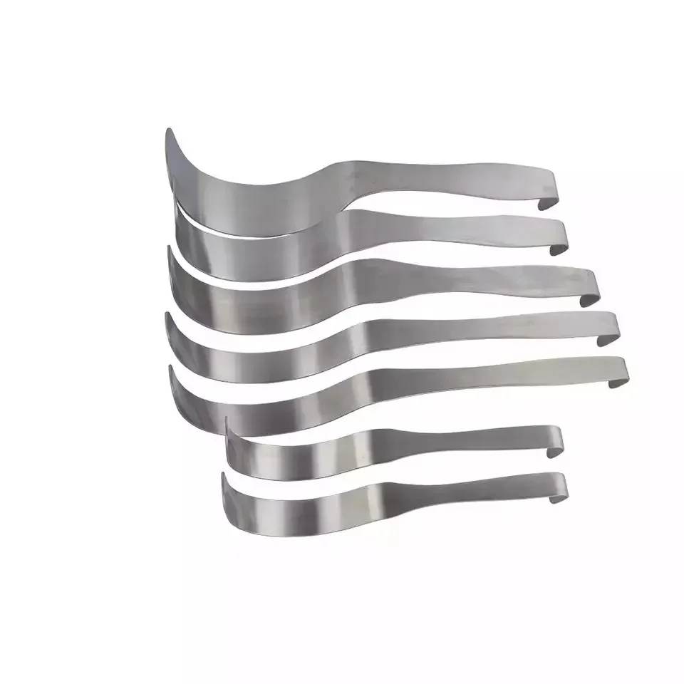 Гибкий Ретрактор Deaver с плоской ручкой и изогнутым лезвием абдоминальный инструмент из нержавеющей стали