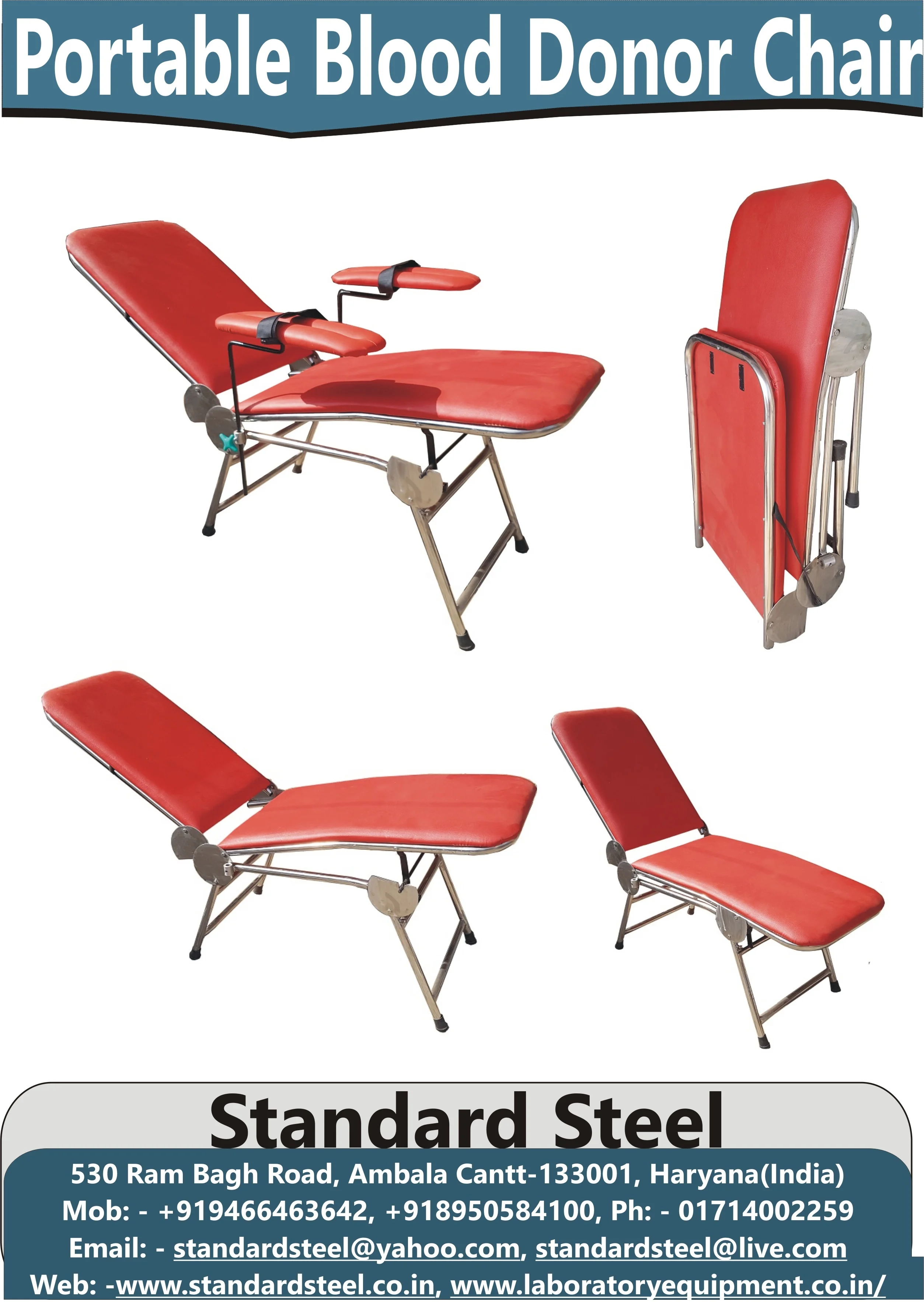 Portable Blood donor Chair Folding blood donation camp chair Blood Bank Camping chair manufacturer