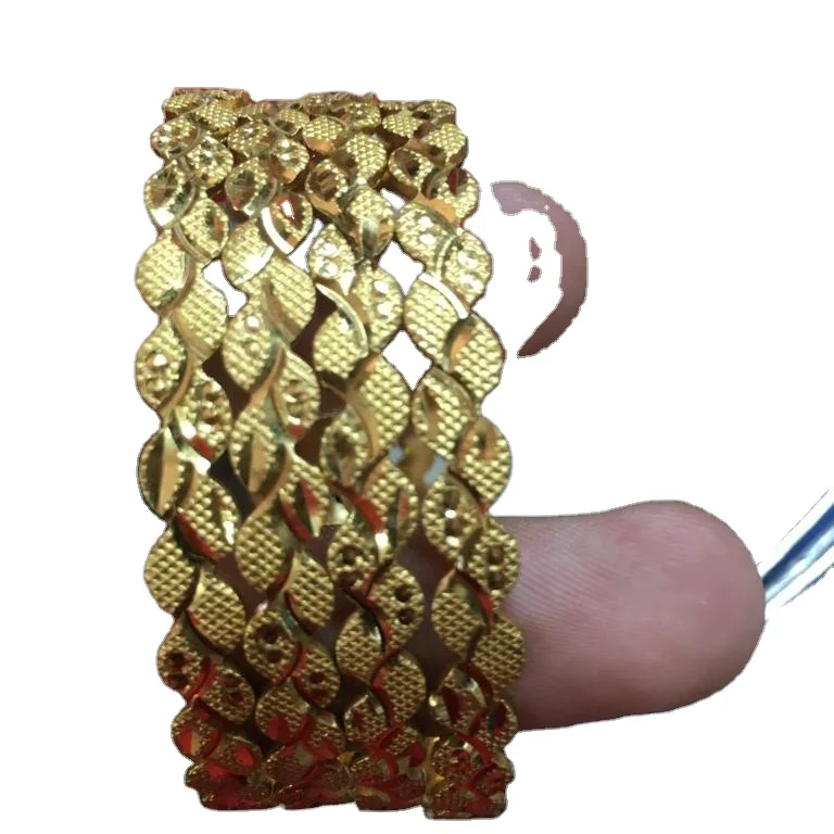 2 PIECE Good Quality Bracelet Bangles Handmade Earrings Micro Gold Plated for European African Women Regular Wear