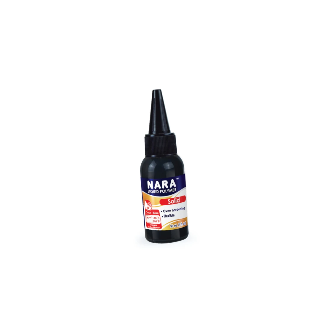 NARA 30ML Black Liquid Polymer for Polymer Clay Crafting Safe Non-Toxic Great Coating for Drawing Bonding Resin Crafts for Gifts