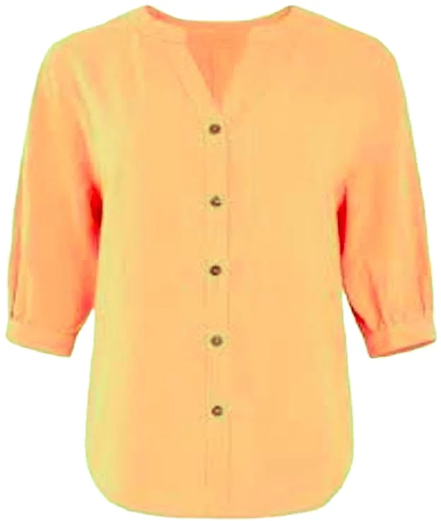 Ladies  solid colour  cotton button down shirt manufacturing In India cotton knitted viscose tops