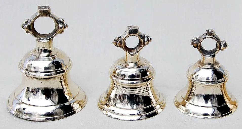 brass shiny polished metal antique bell