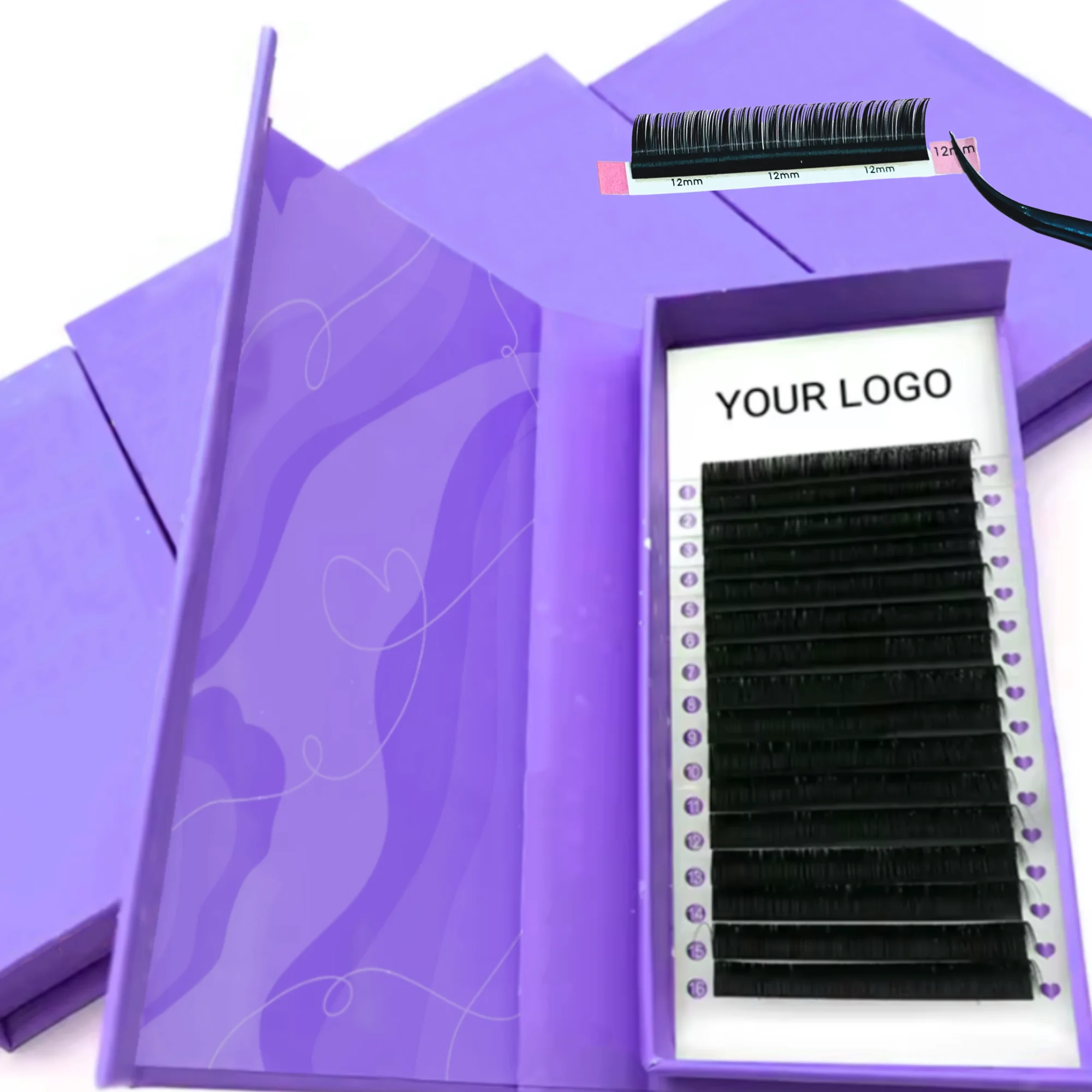 ILIBEAUTY Soft Silk Volume Dark Matte Cashmere Dark Black Lash Trays DD Curl 0.05mm Faux Mink Eyelashes Eyelash Manufacturing