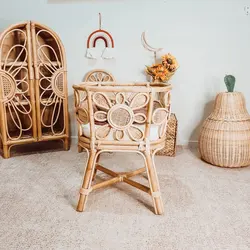 Детские ролевые игрушки, набор миниатюрных детских кукол, колыбель, кроватка ручной работы, ротанговая кукла, мебель для детской куклы