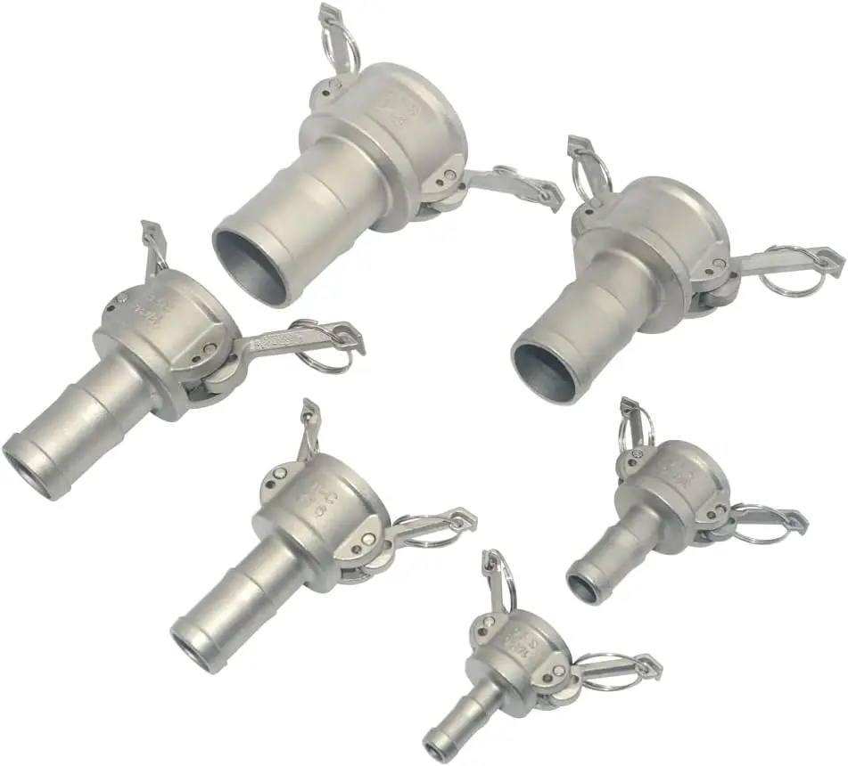 SS Type C Cam and Groove Fitting - 1Male NPT Hose Fitting Includes Camlock Gasket Fitting