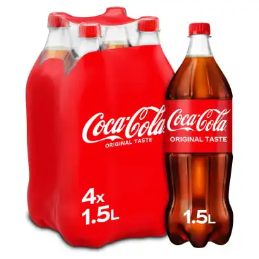 Coca-Cola 1 5 л с французскими наклейками фруктовый вкус обезжиренный