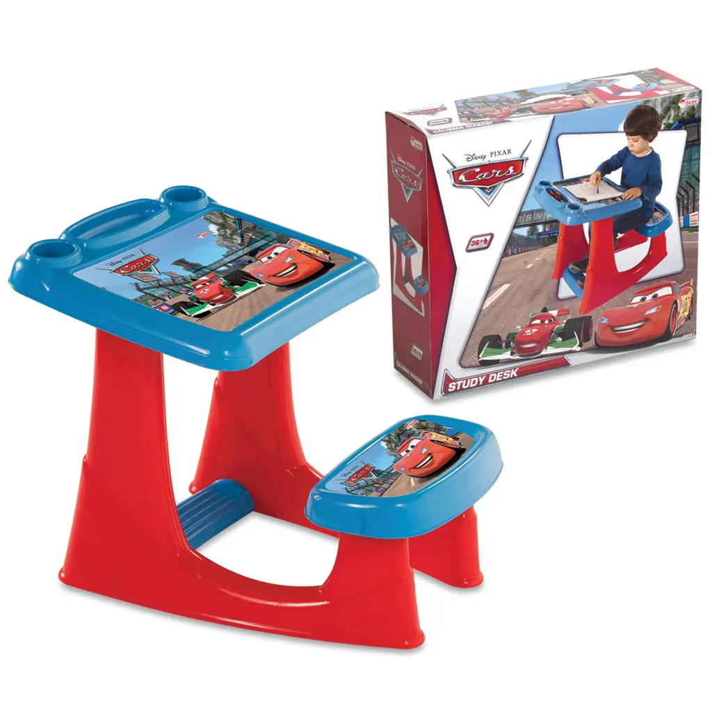 Cars Table and Chair are Combined Children Study Desk Kids Study Table Child Plastic Stool for Children During Toy European