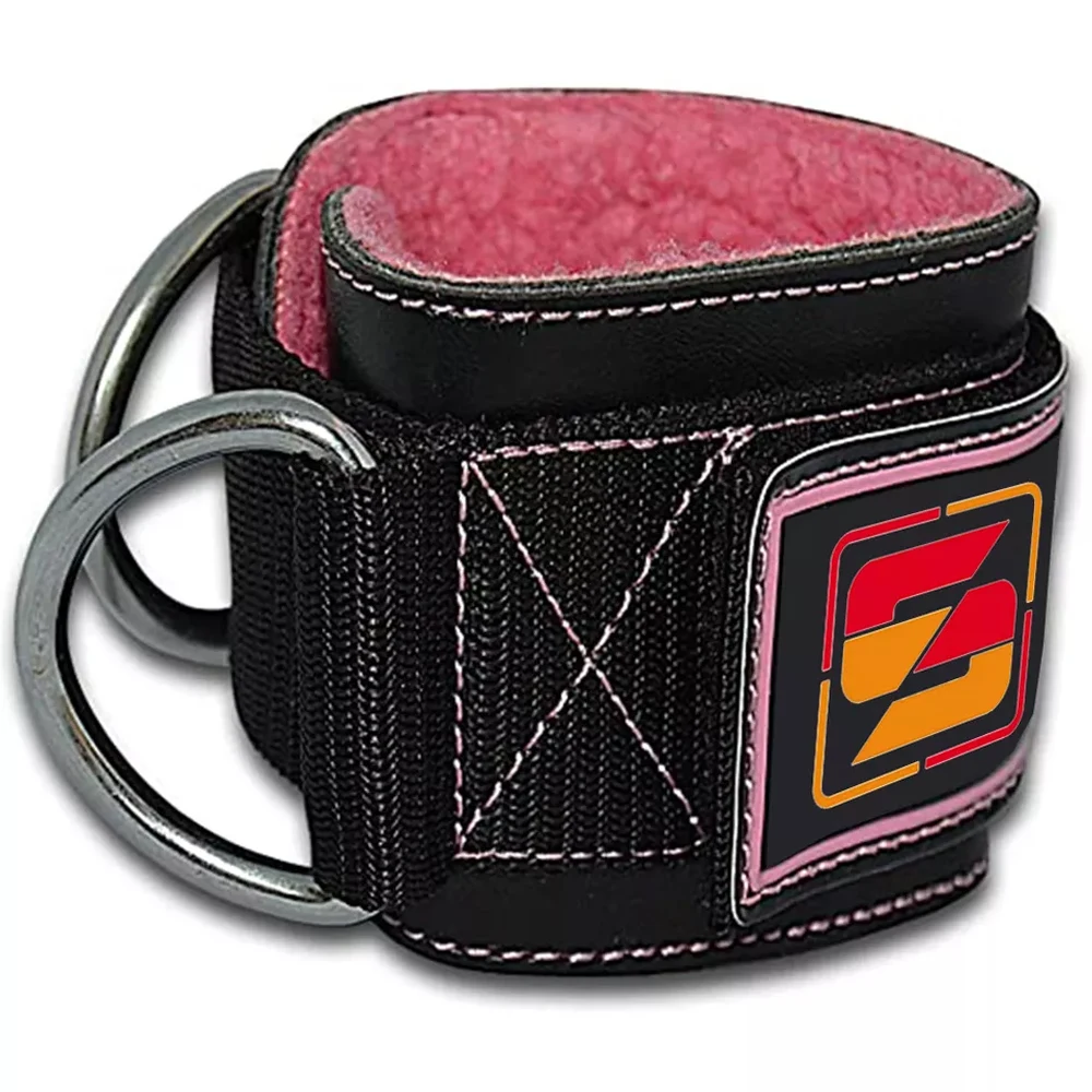 Factory Wholesale Comfortable & Durable Gym Ankle Straps with Double D Ring Protective Features for Heavy Trainers