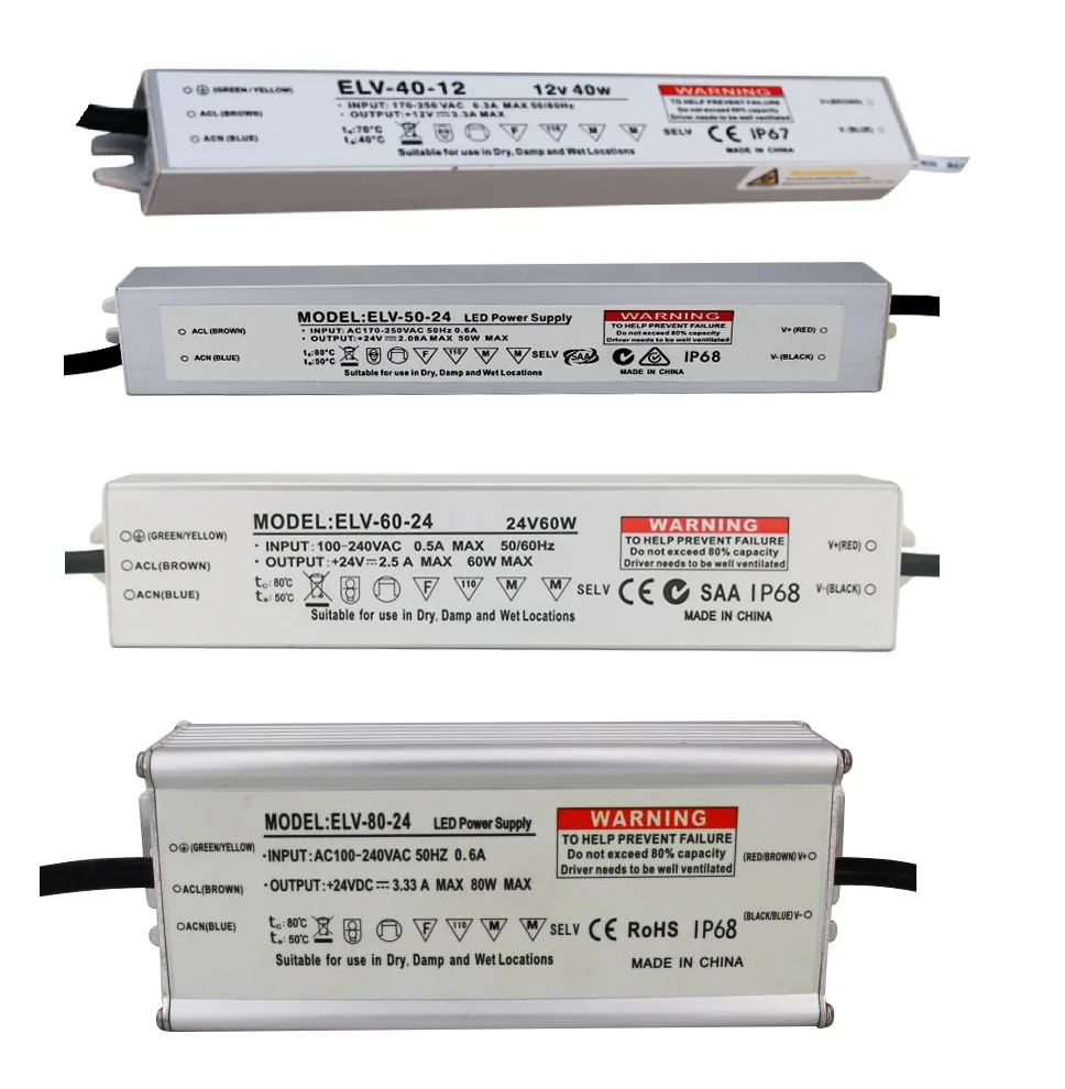 Jiangtek ELV-300-12 Harsh Environment IP68 12v 300W Waterproof LED Driver Power Supply