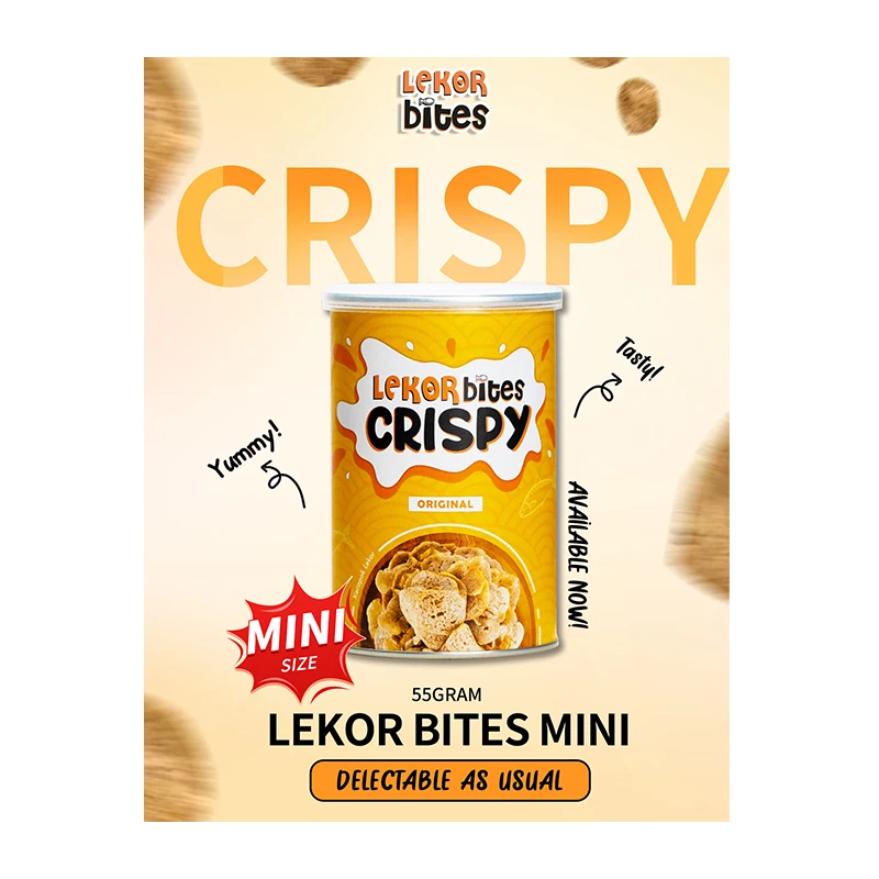 Malaysia Hot Selling Lekor Bites Crispy 55g Original Flavor Perfect For A Delicious Snacks Anytime Anywhere