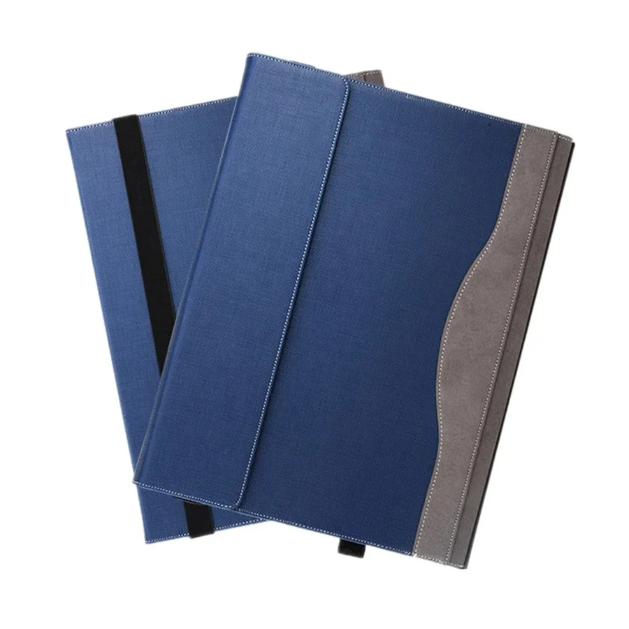 Business Leather File Folder with Calculator and Pen Holder Genuine Leather File Folder for Office Use