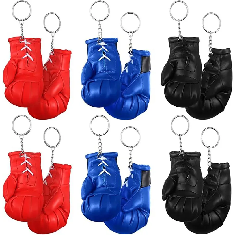Promotional Custom Boxing Glove Keychain Light Mini Glove Keychain Customized Logo Print Mini Boxing Gloves Keychain