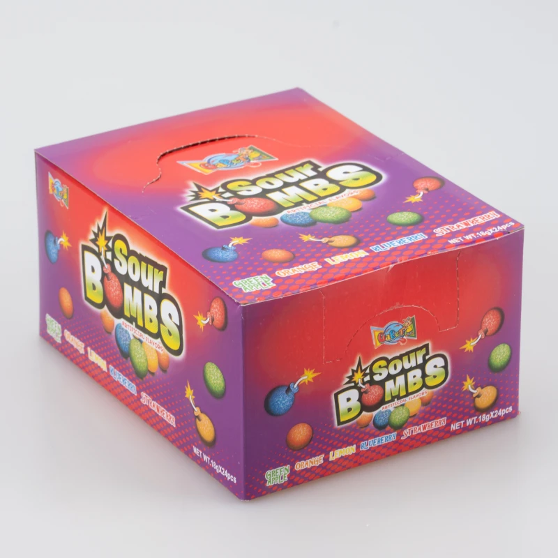 Sour bombs sour candy wholesale ball shape individual pack freeze dried slittles candies exotic candy chew sweets slittles candy
