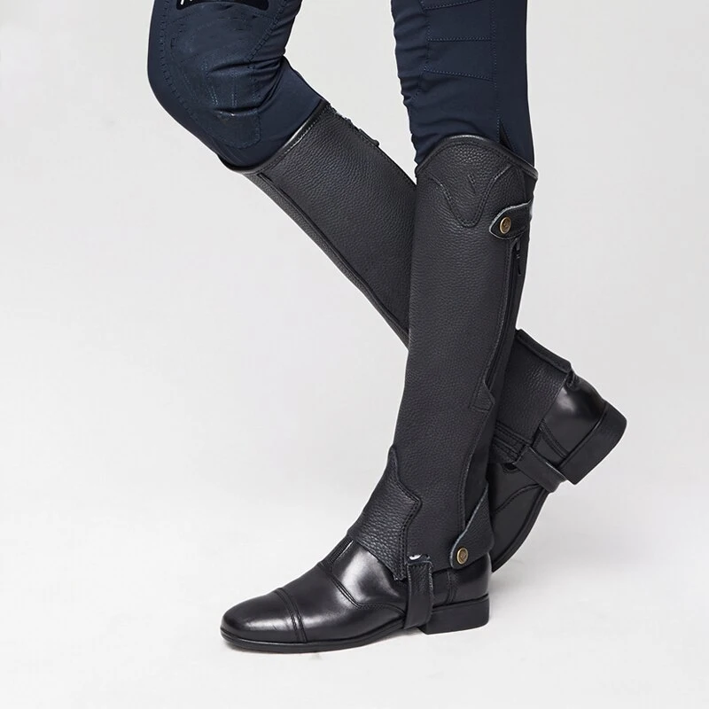Best Design Light Weight Men Half Horse Riding Chaps New Arrival Customized Logo Printing Western Customized Leather Material
