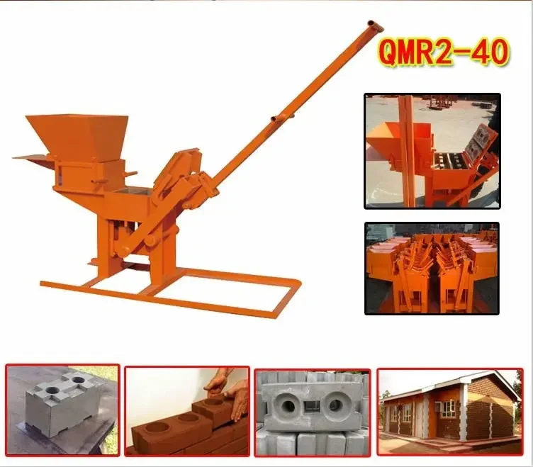 Interlock Moving Mud Automatic Dirt Concrete Paver Manual Moving Clay Machine Bricks