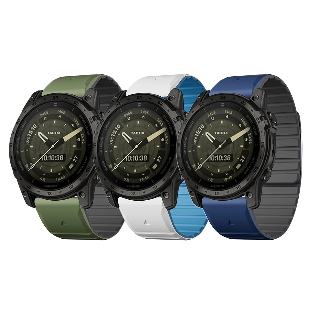 RYB Bracelet Magnetique Silicone Band for Forerunner 965/955/945/935/Fenix 7Pro/Fenix 6 Pro GPS/Fenix 5 Plus/Quatix 5/MARQ