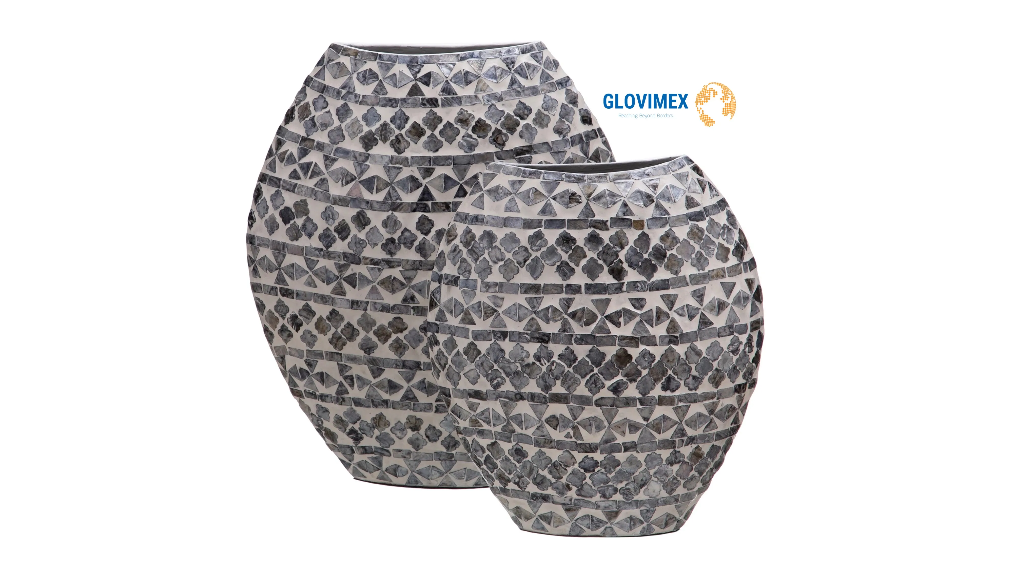 Amazon Hot Sale Capiz Mother of Pearl Vases For Flowers Durable Handwoven Living Room Furniture