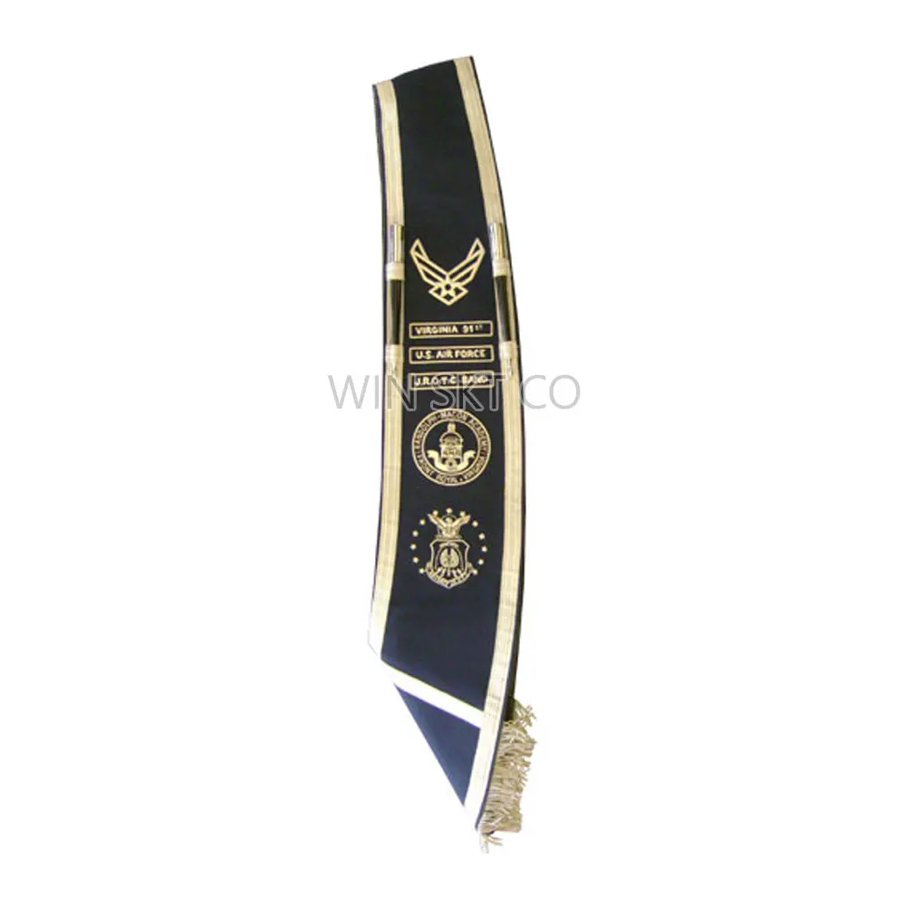 Masonic Collar Band Uniform Sash Regalia Sash Top Selling Custom Made Band Uniform Sash