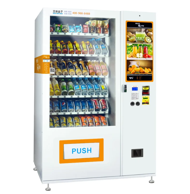Water French Fries Cup Noodle Snack Vending Lash Vendor Machine Combo for Foods and Drinks