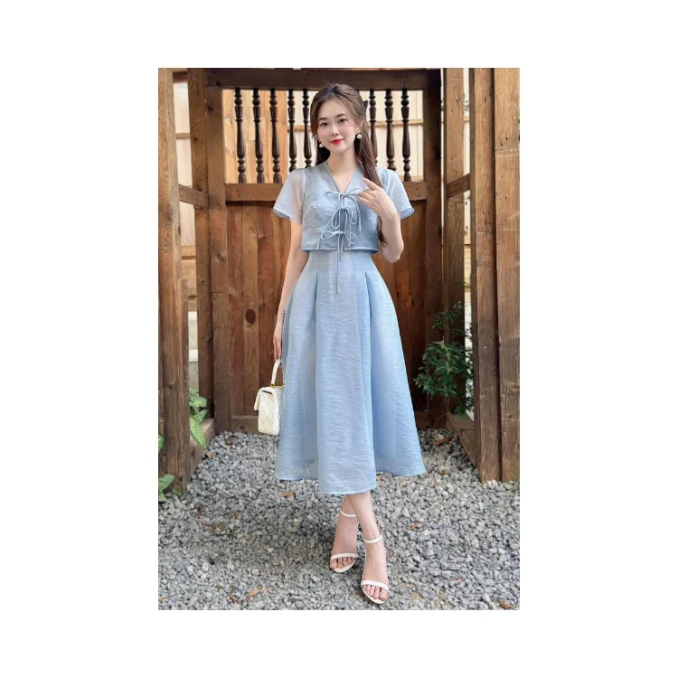 Elegant Casual Dresses Fast Delivery Comfortable For Women Clothing Luxury Design Customization Producer Vietnam Manufacturer
