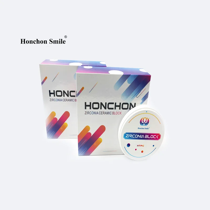 HTPC Pre shaded zirconia dental cad cam blocks dental lab item material  crown zirconia milling discs