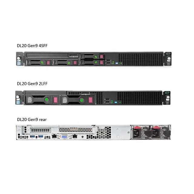 Cheap price HPE ProLiant dl20 gen10 gen9 serveur informatique FOR Intel xeon CPU 1U rack server hp