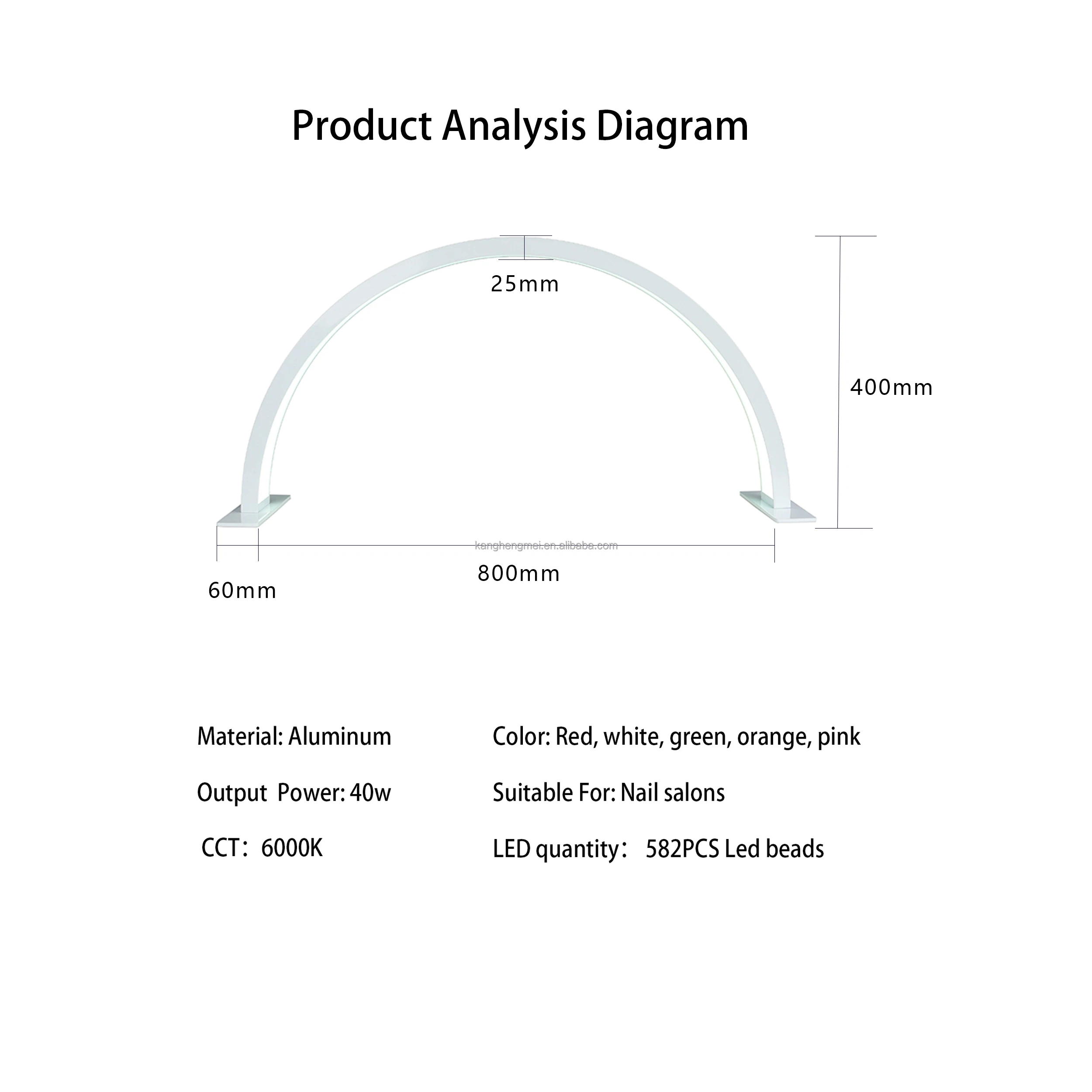 New Design Professional Moon Shape Table Nail Lamps Adjustable UV LED Nail Lamp Machine