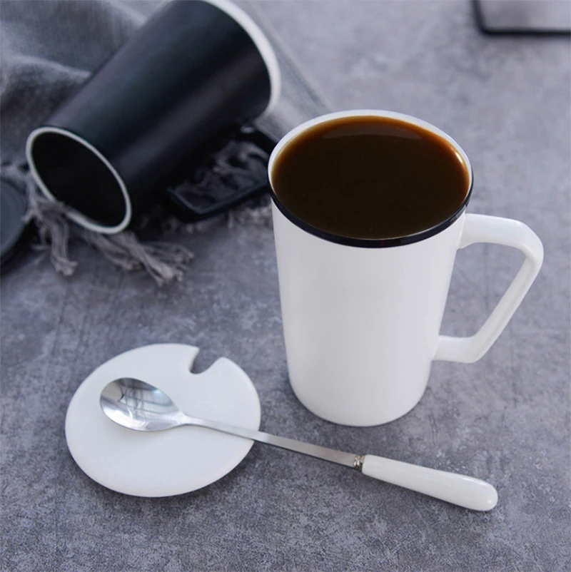 Private Label Customizable Travel Luxury White Black Smart Printed Custom Coffee Mugs