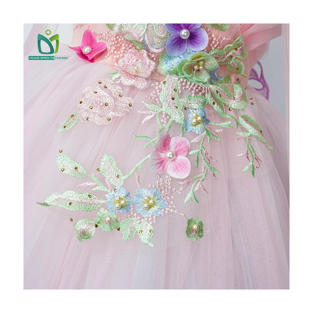 Butterfly Birthday Party Girl Tulle Girls Dress 4 Years Kids Dresses
