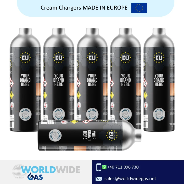 Factory Price 2.2L/1100g Best Quality Made in Europe Aluminum Whipped Cream Chargers Cylinder Canister for Genuine Buyers