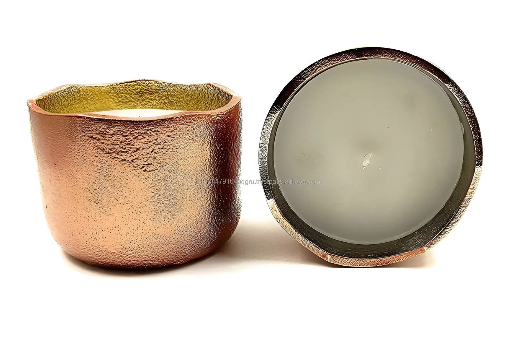 Luxury Copper Raw Design Metal Jar Candle From Manufacturer in India