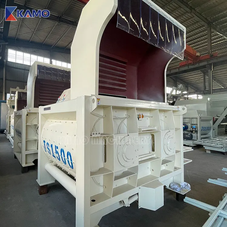 Price Of Medium-sized Mandatory JS1500 Double Shaft Concrete Mixer Suitable For HZS75 Concrete Mixing Plant